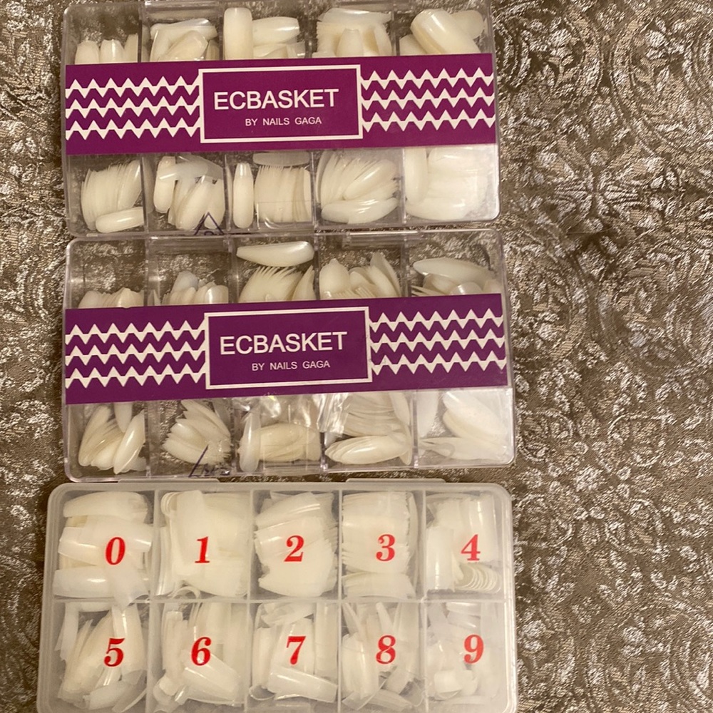 3 packs of nails  2 are ECBasket by Nail Gaga